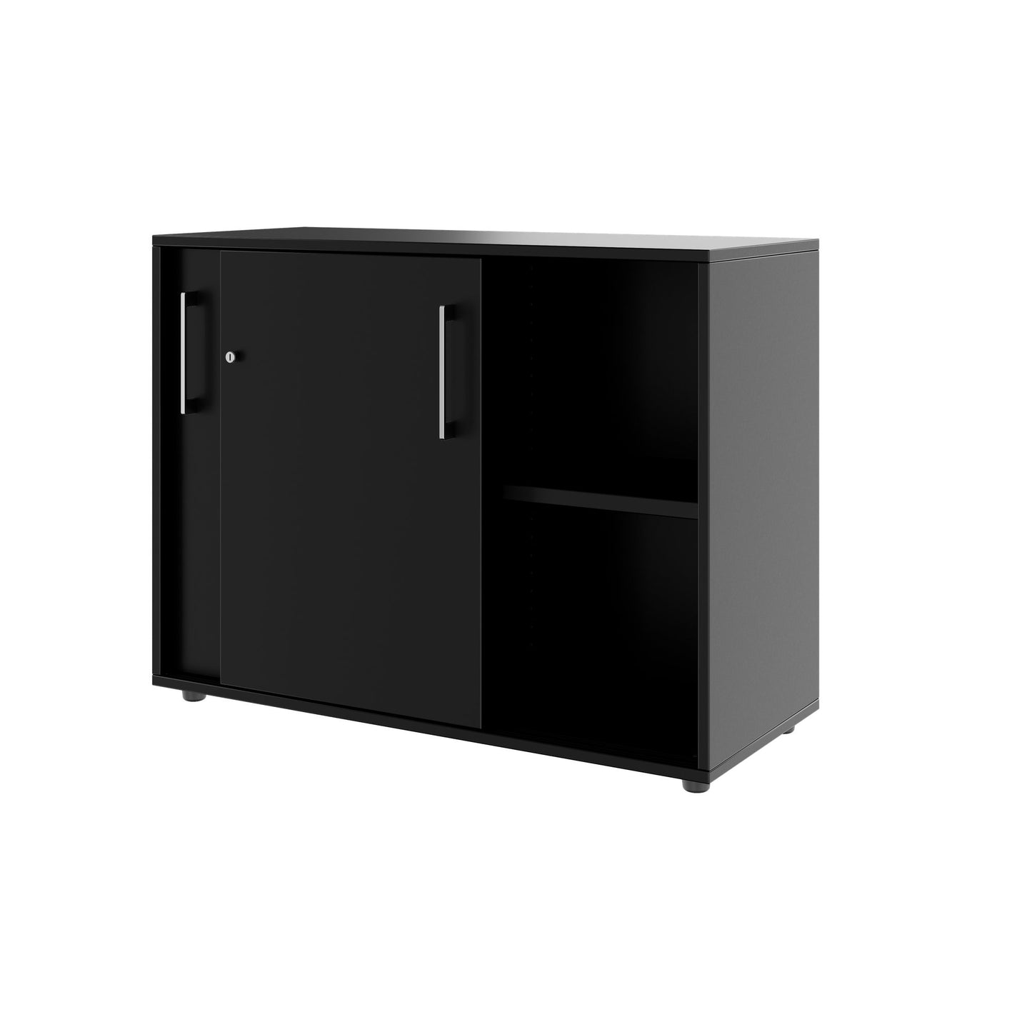 PRO sliding door wardrobe | 2 OH, 800 - 1600 x 770 mm, black