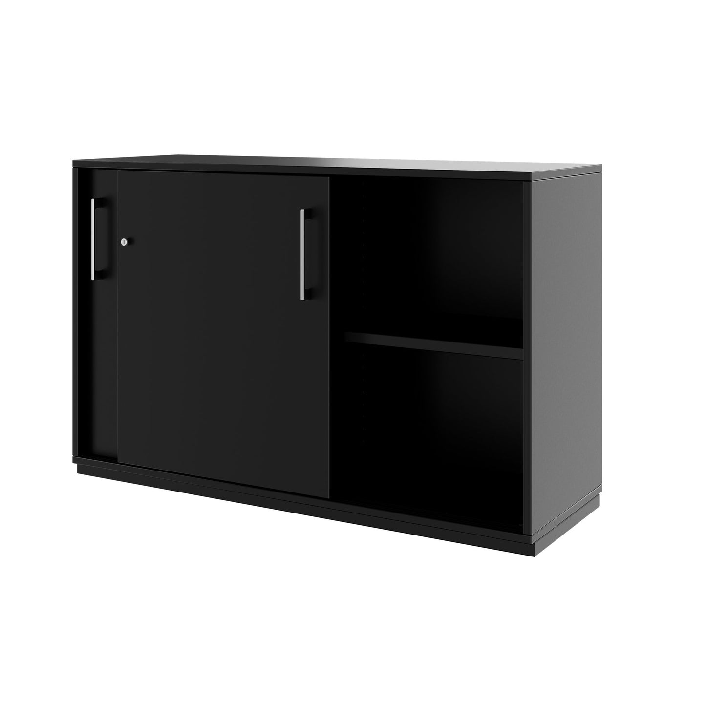 PRO sliding door wardrobe | 2 OH, 800 - 1600 x 770 mm, black