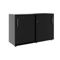 PRO sliding door wardrobe | 2 OH, 800 - 1600 x 770 mm, black