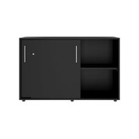 PRO sliding door wardrobe | 2 OH, 800 - 1600 x 770 mm, black