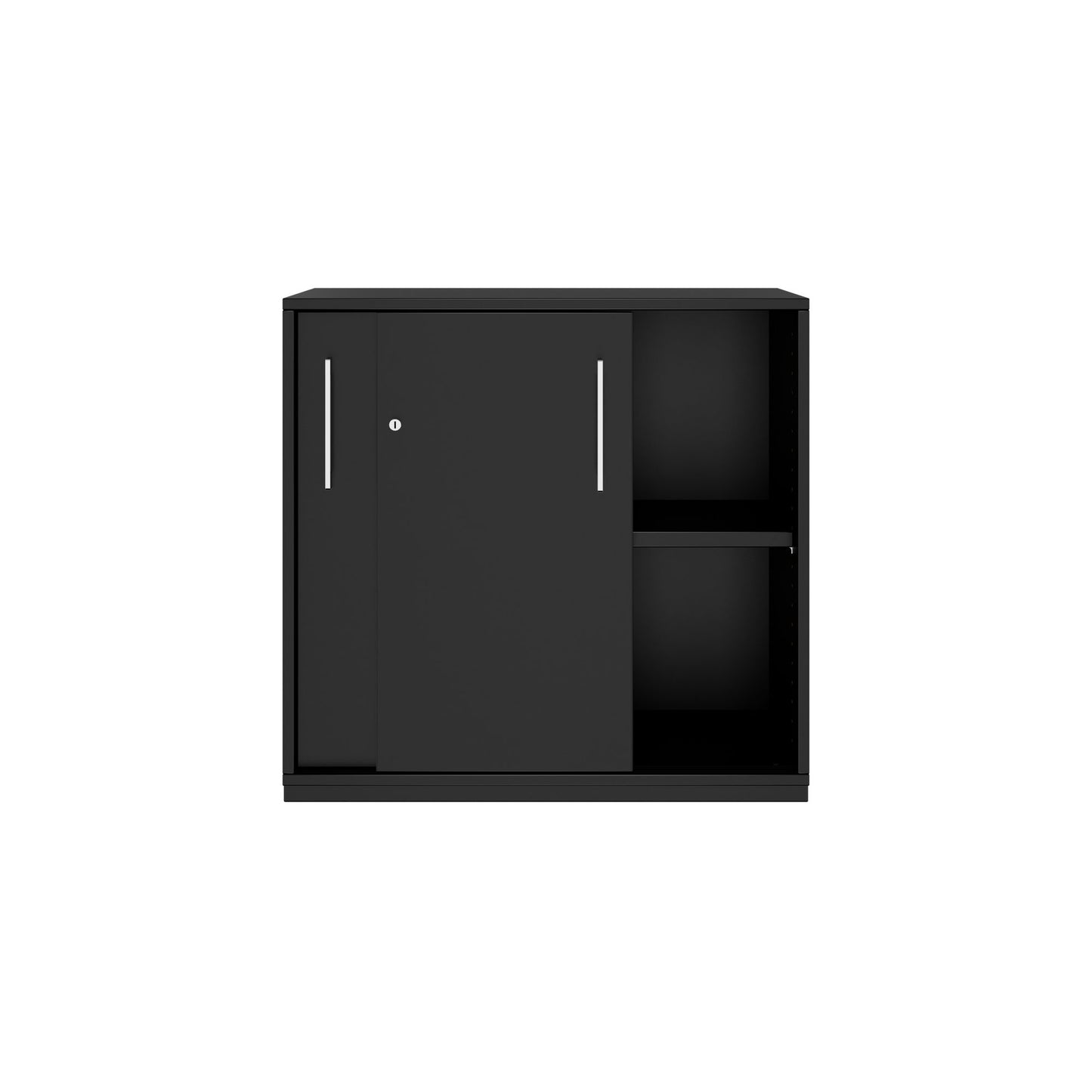 PRO sliding door wardrobe | 2 OH, 800 - 1600 x 770 mm, black