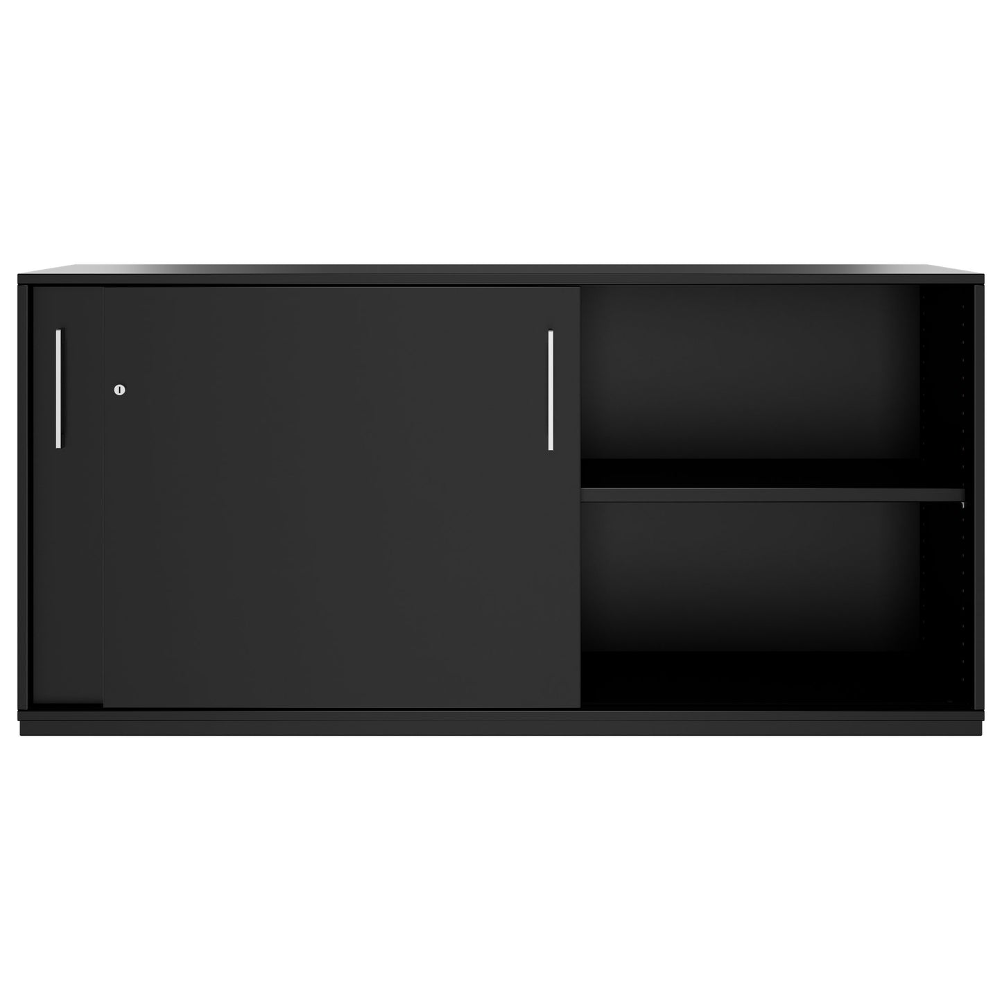 PRO sliding door wardrobe | 2 OH, 800 - 1600 x 770 mm, black