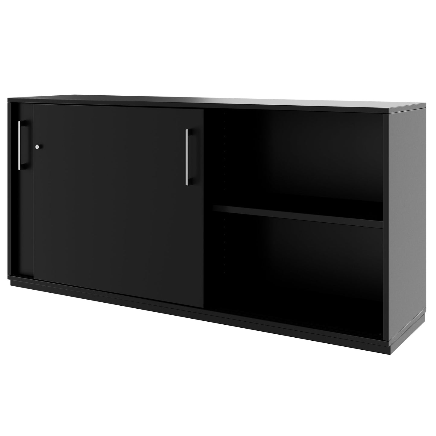 PRO sliding door wardrobe | 2 OH, 800 - 1600 x 770 mm, black