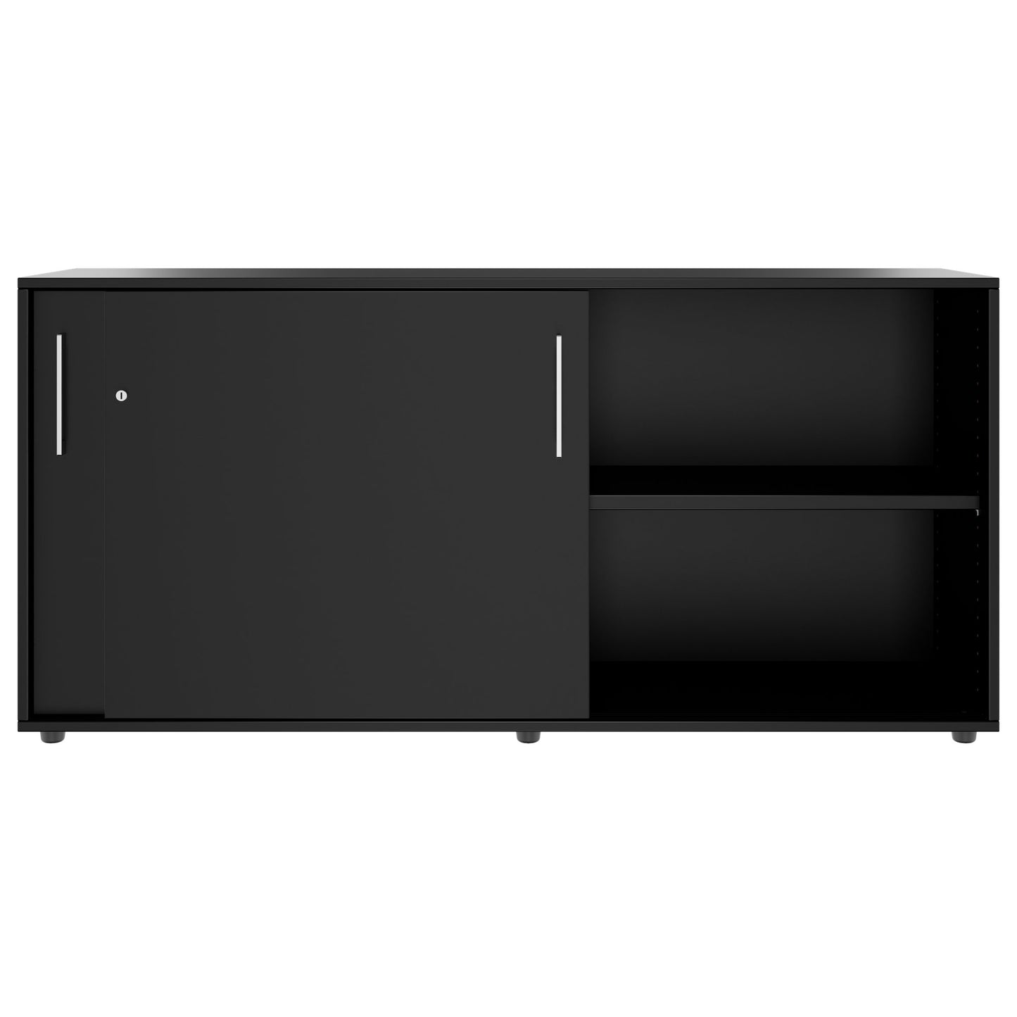 PRO sliding door wardrobe | 2 OH, 800 - 1600 x 770 mm, black