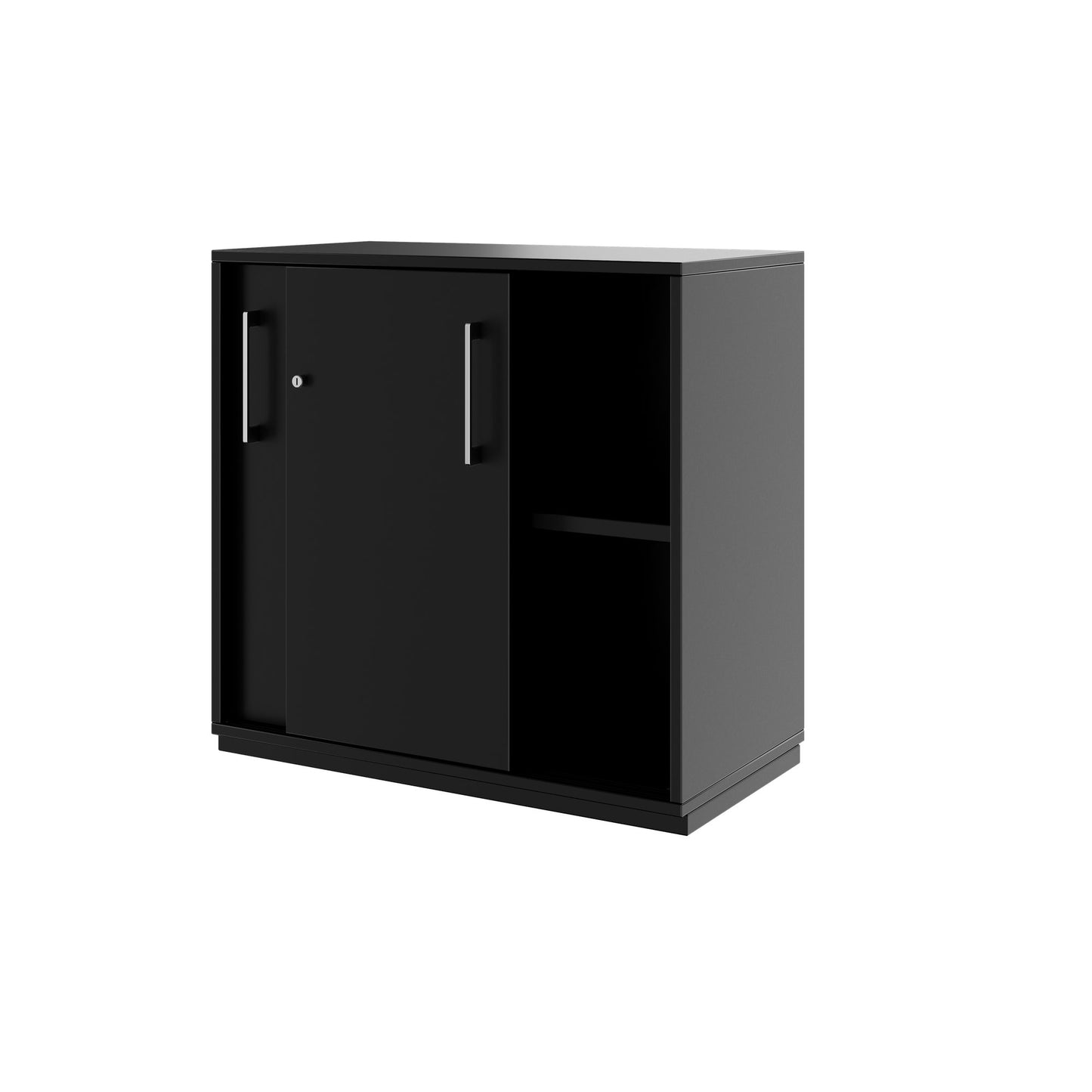 PRO sliding door wardrobe | 2 OH, 800 - 1600 x 770 mm, black