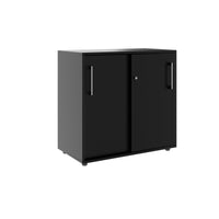 PRO sliding door wardrobe | 2 OH, 800 - 1600 x 770 mm, black