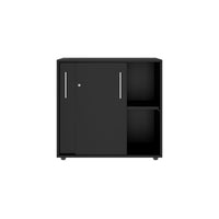 PRO sliding door wardrobe | 2 OH, 800 - 1600 x 770 mm, black