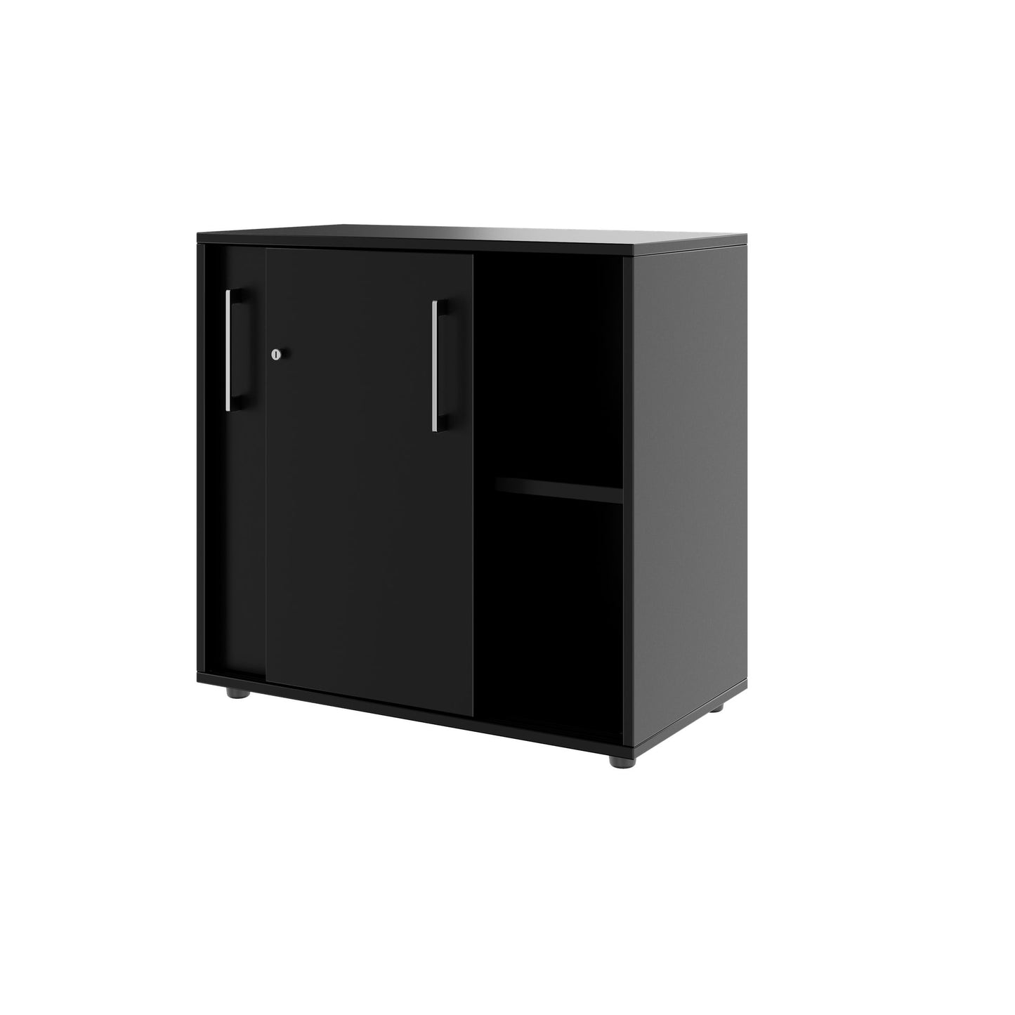 PRO sliding door wardrobe | 2 OH, 800 - 1600 x 770 mm, black