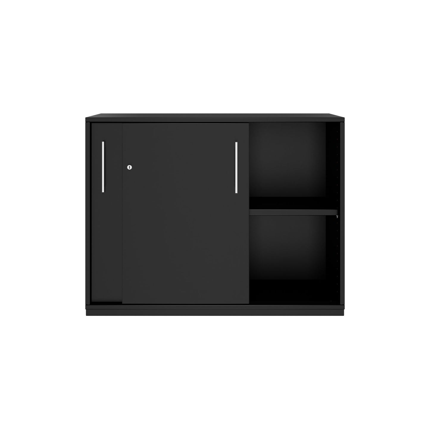 PRO sliding door wardrobe | 2 OH, 800 - 1600 x 770 mm, black