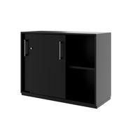 PRO sliding door wardrobe | 2 OH, 800 - 1600 x 770 mm, black