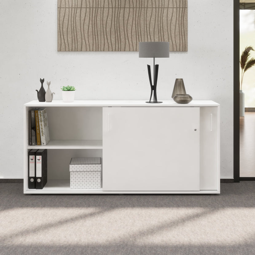 NOVA Armoire à portes coulissantes | 2 OH, 1640 x 740 mm, blanc