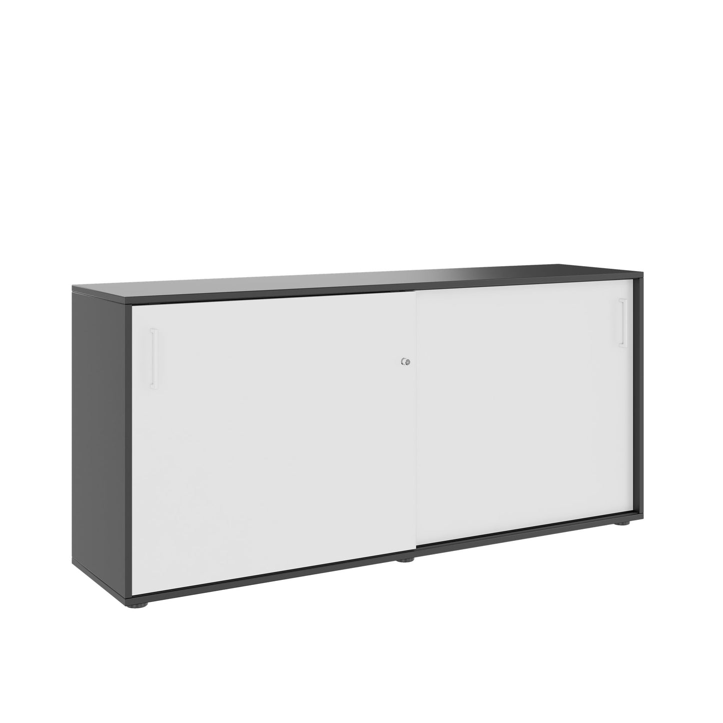 NOVA Schiebetürenschrank | 2 OH, 1640 x 740 mm, Anthrazit / Weiß