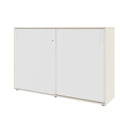 NOVA sliding door wardrobe | 3 shelves, 1640 x 1085 mm, maple/white - 7 Thumbnail Image