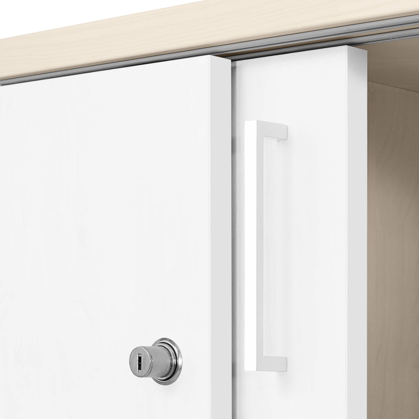 NOVA Armoire de porte coulissante | 3 oh, 1640 x 1085 mm, érable / blanc