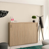 NOVA Cabinet di porta scorrevole | 3 OH, 1640 x 1085 mm, quercia ambra