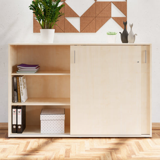 NOVA Sliding door cabinet | 3 Oh, 1640 x 1085 mm, maple