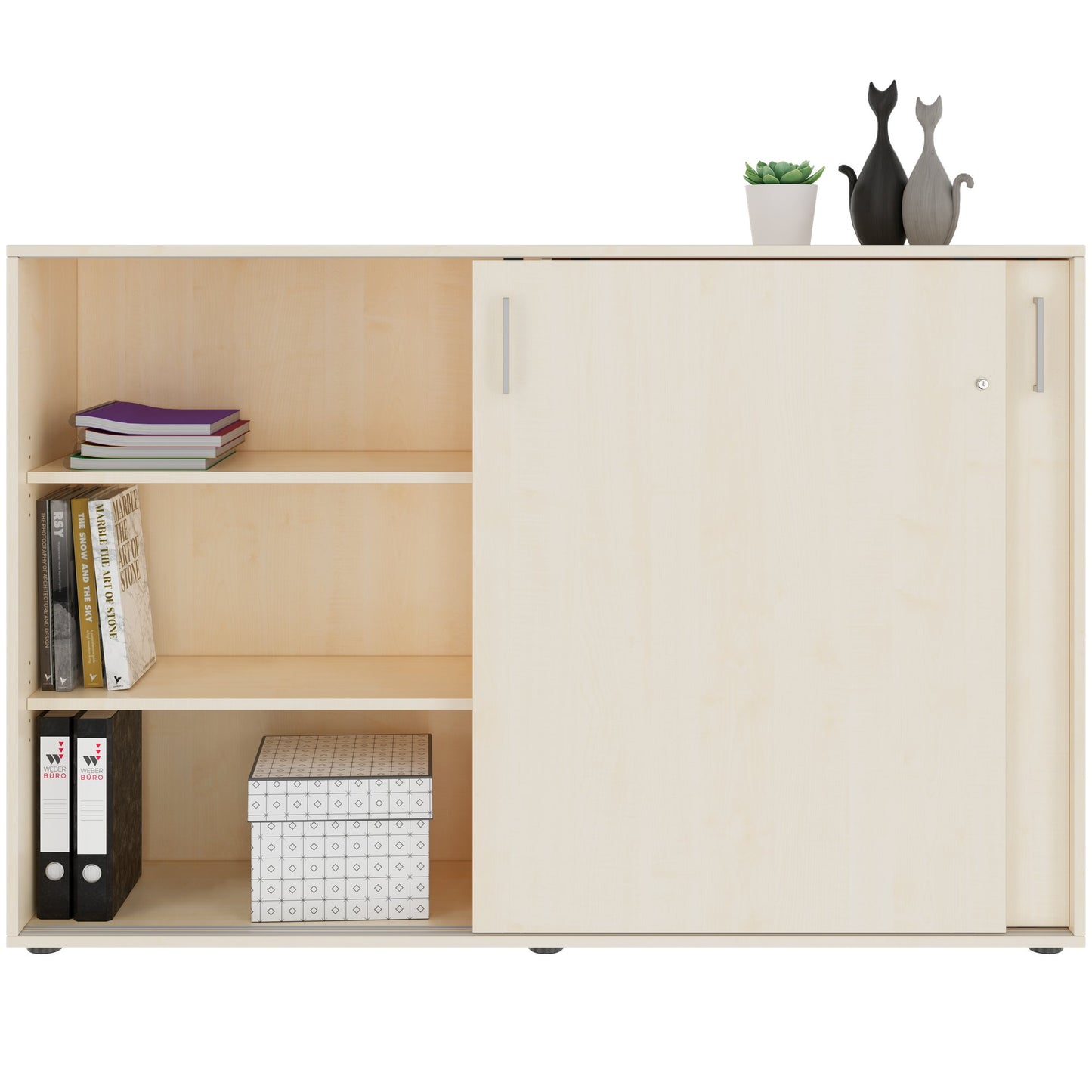 NOVA Armoire de porte coulissante | 3 oh, 1640 x 1085 mm, érable