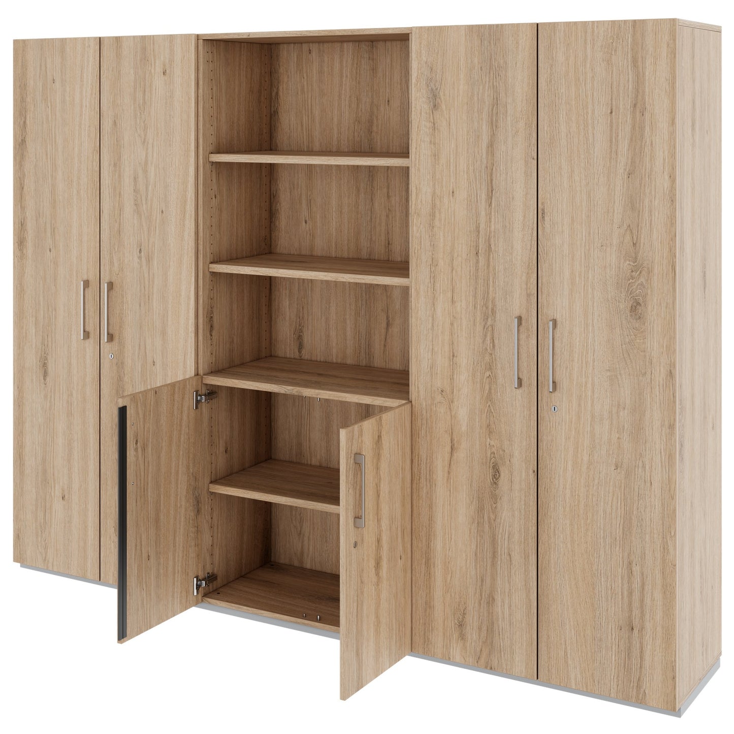 PRO Parete muro | 5 OH, 2400 x 1880 mm, quercia naturale