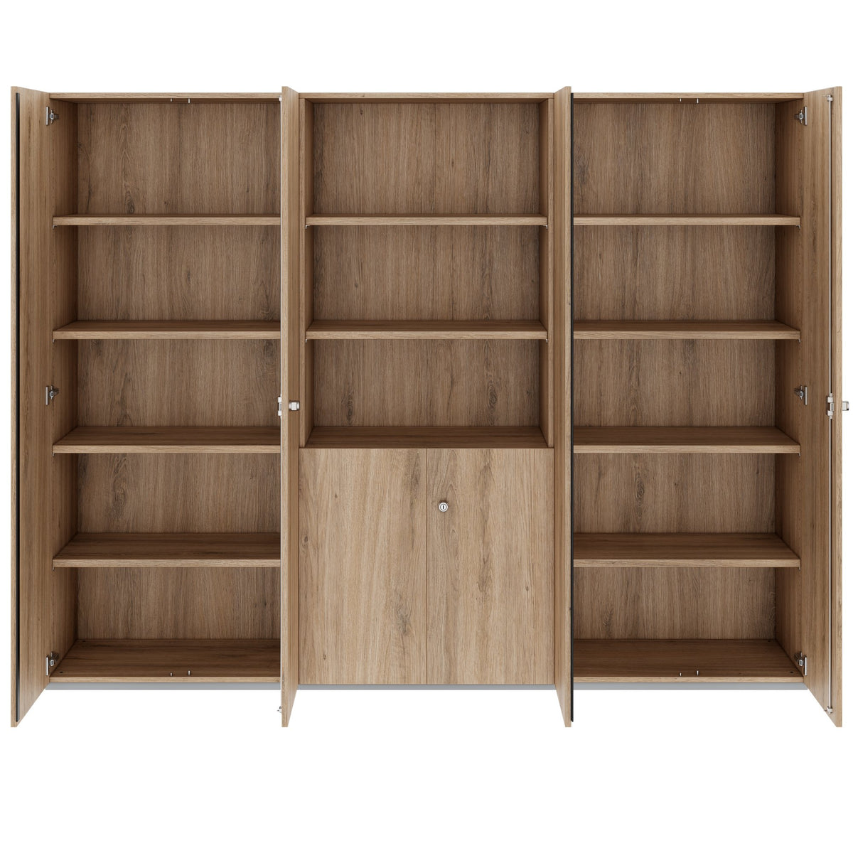 PRO wall unit | 5 OH, 2400 x 1880 mm, natural oak - 3 Lightbox Main Image