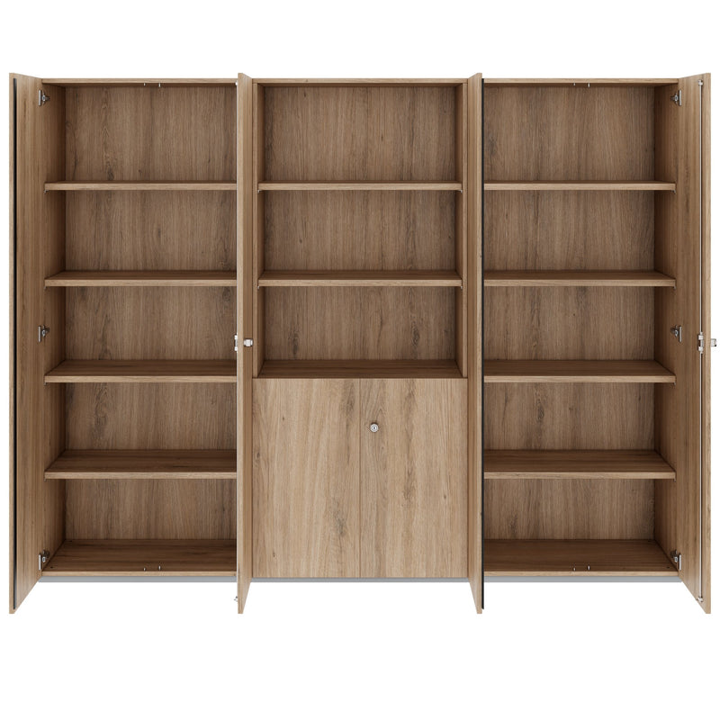 PRO wall unit | 5 OH, 2400 x 1880 mm, natural oak - 3 Main Image