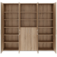 PRO wall unit | 6 OH, 2400 x 2250 mm, natural oak