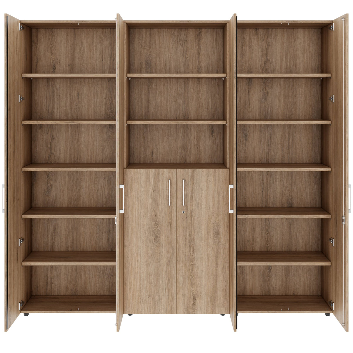 PRO Cabinet wall | 6 OH, 2400 x 2250 mm, Natural oak  - 3 Lightbox Main Image