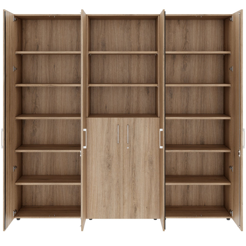 PRO Parete muro | 6 OH, 2400 x 2250 mm, quercia naturale