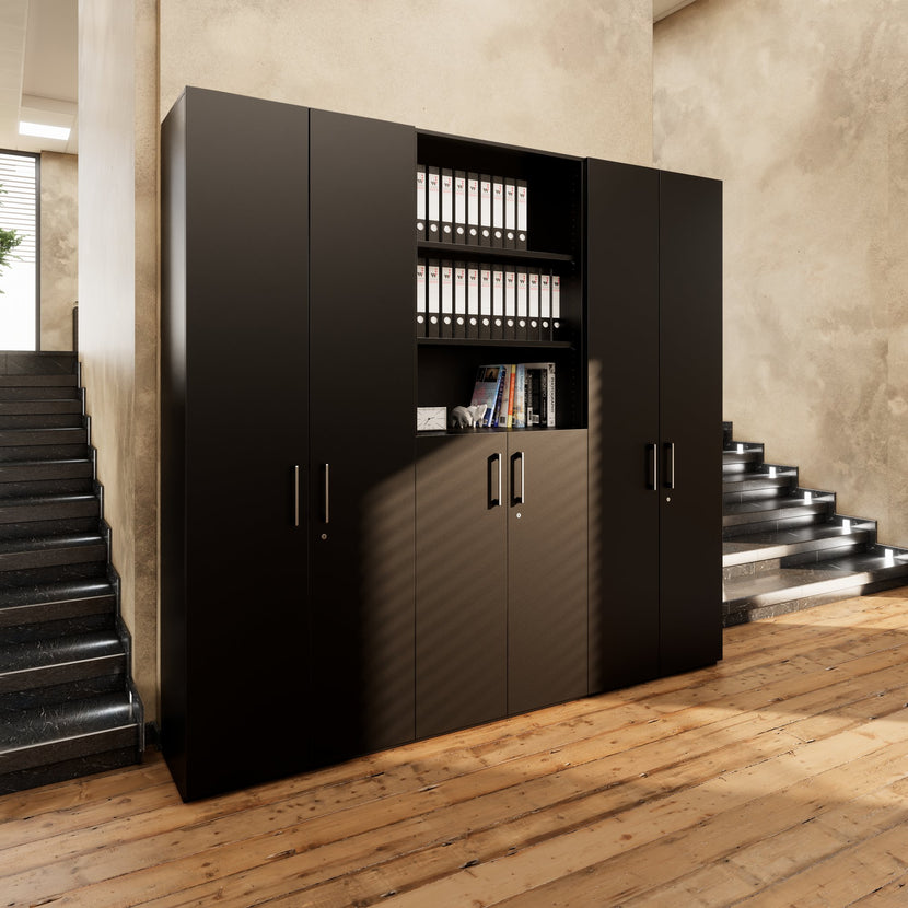PRO Parete muro | 6 OH, 2400 x 2250 mm, nero