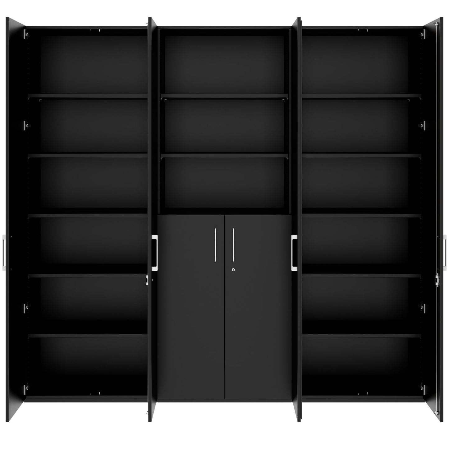 PRO Parete muro | 6 OH, 2400 x 2250 mm, nero