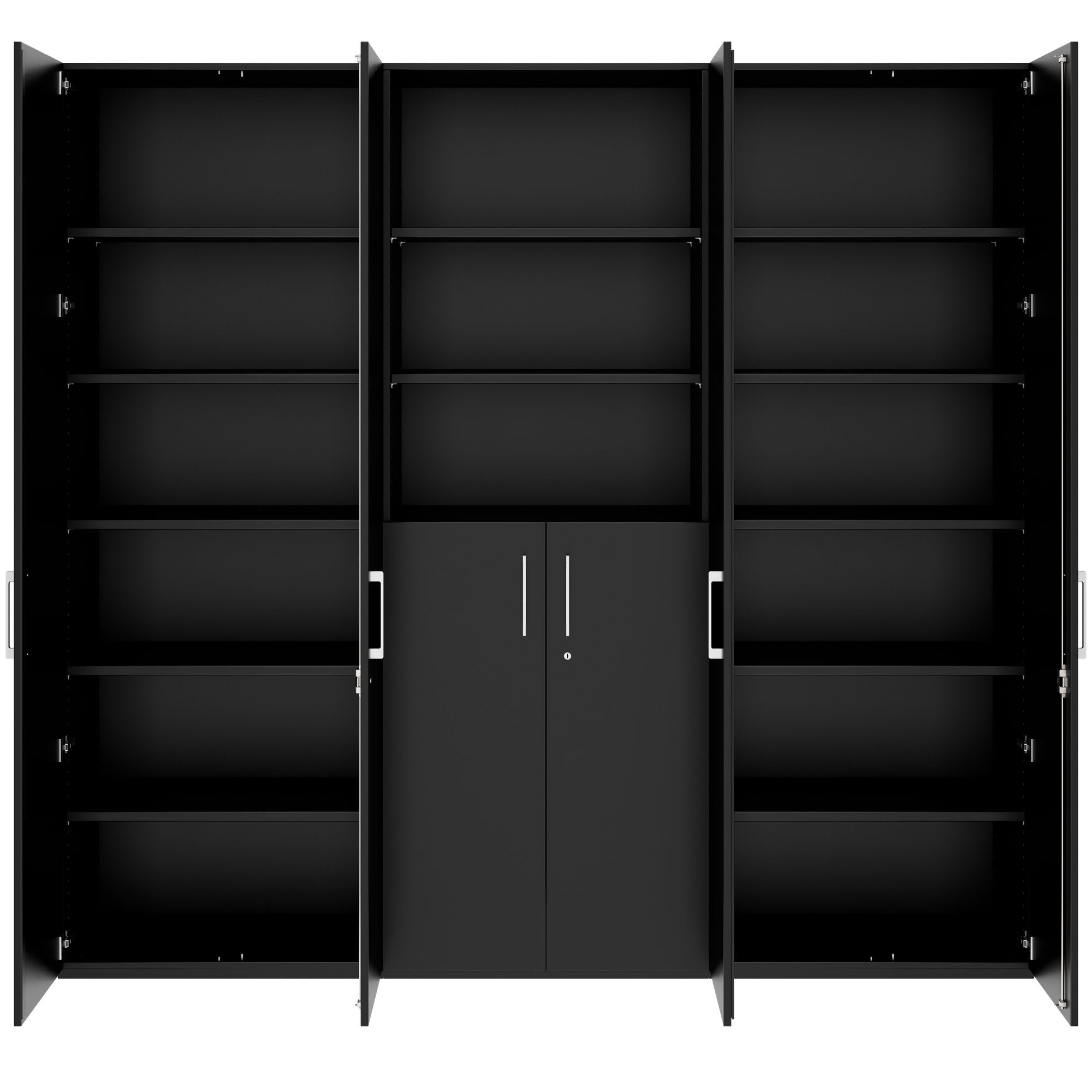 PRO Parete muro | 6 OH, 2400 x 2250 mm, nero