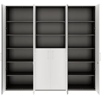 PRO Parete muro | 6 OH, 2400 x 2250 mm, grafite / bianco