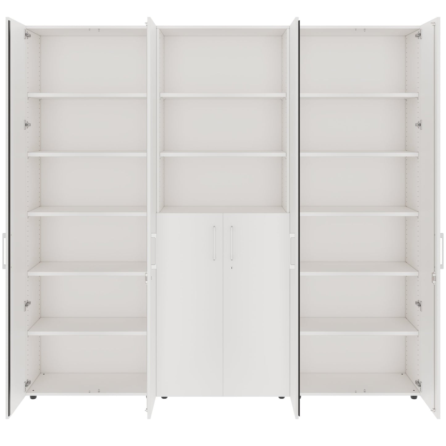 PRO Parete muro | 6 OH, 2400 x 2250 mm, bianco