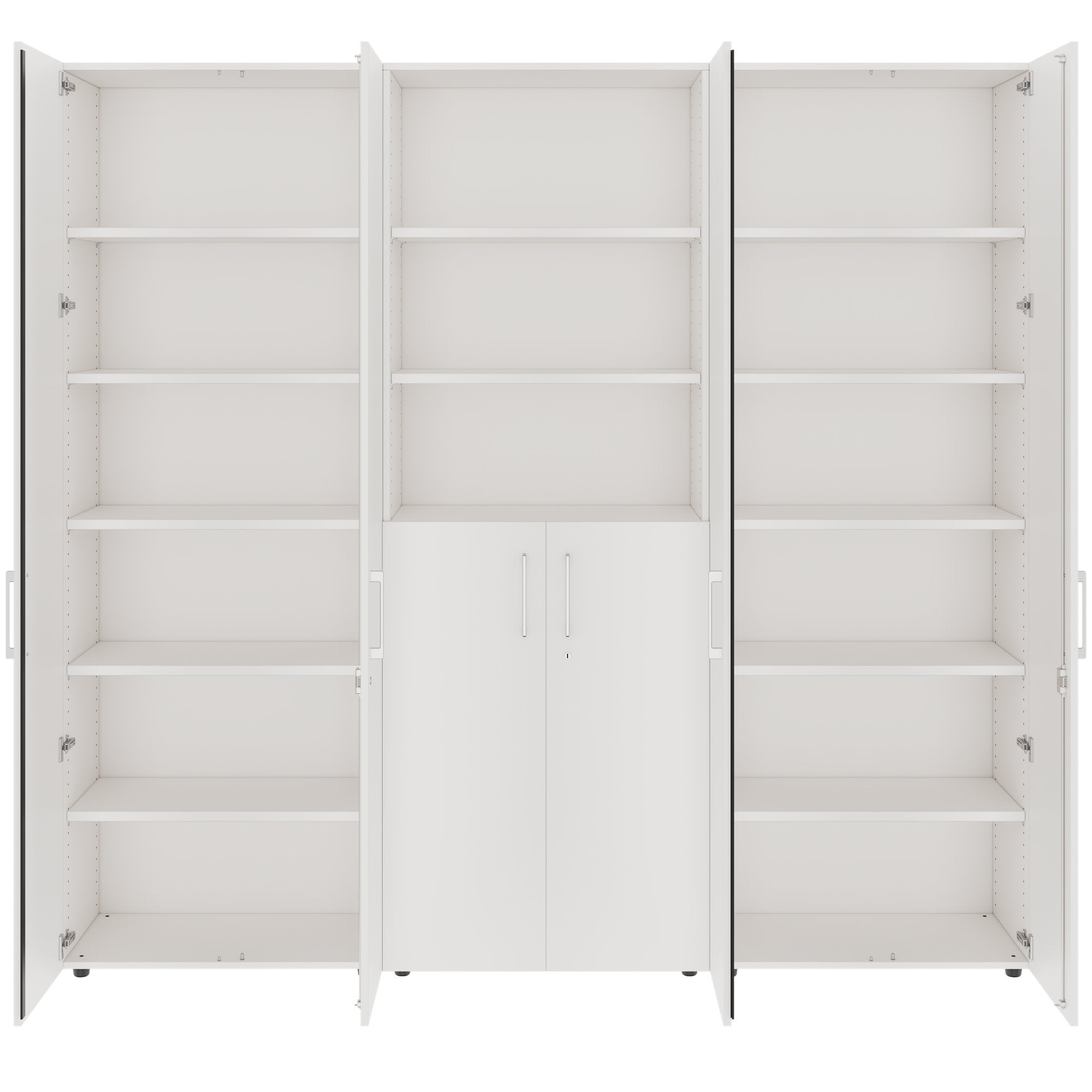 PRO Parete muro | 6 OH, 2400 x 2250 mm, bianco
