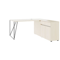 Bureau AIR | 1600 - 2000 mm, électrifié, buffet intégré, érable