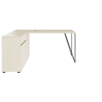 Bureau AIR | 1600 - 2000 mm, électrifié, buffet intégré, érable