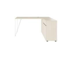 Bureau AIR | 1600 - 2000 mm, électrifié, buffet intégré, érable