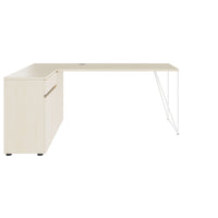 Bureau AIR | 1600 - 2000 mm, électrifié, buffet intégré, érable