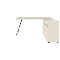 Bureau AIR | 1600 - 2000 mm, électrifié, buffet intégré, érable