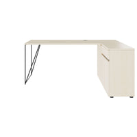 Bureau AIR | 1600 - 2000 mm, électrifié, buffet intégré, érable