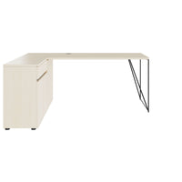 Bureau AIR | 1600 - 2000 mm, électrifié, buffet intégré, érable