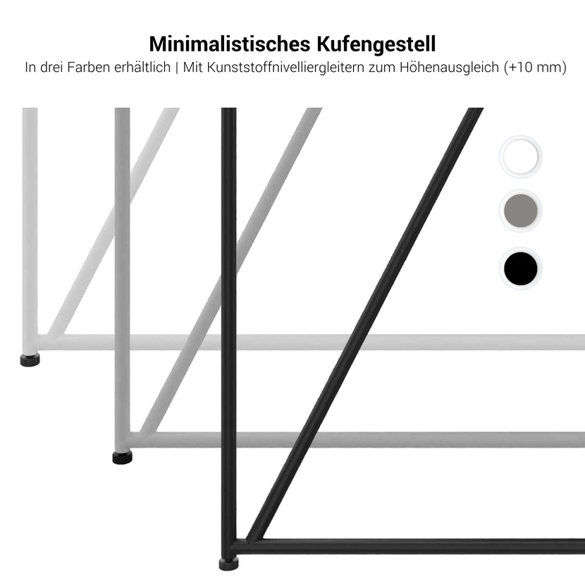 AIR desk | 1600 - 2000 mm, electrified, integrated sideboard, anthracite