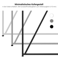 AIR Schreibtisch | 1600 - 2000 mm, elektrifiziert, integriertes Sideboard, Anthrazit