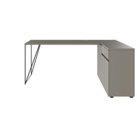 Bureau AIR | 1600 - 2000 mm, électrifié, buffet intégré, gris Cubanit