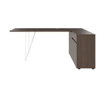 AIR Scrivania | 1600 - 2000 mm, sideboard elettrificata, integrata, noce