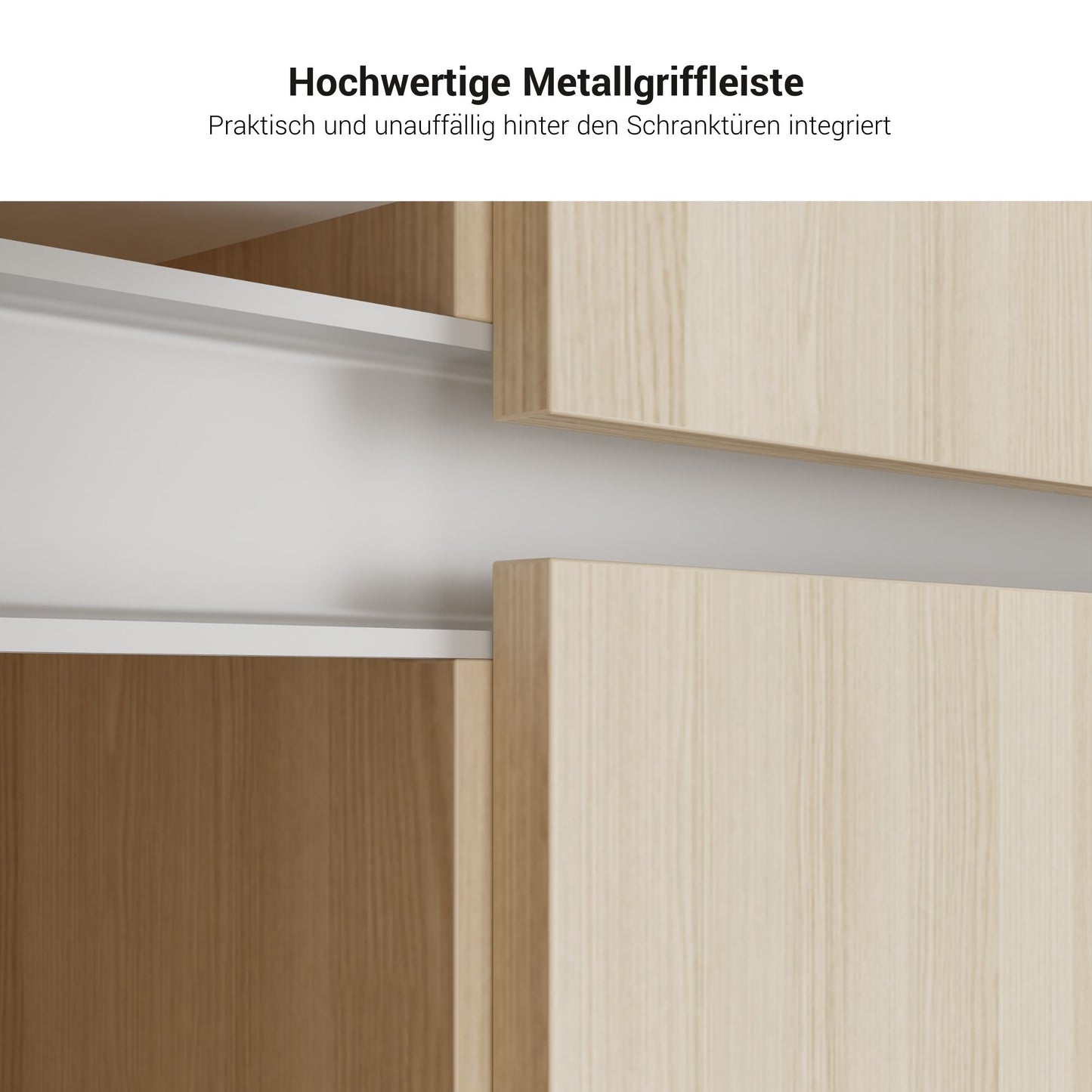AIR Schreibtisch | 1600 - 2000 mm, elektrifiziert, integriertes Sideboard, Sandesche