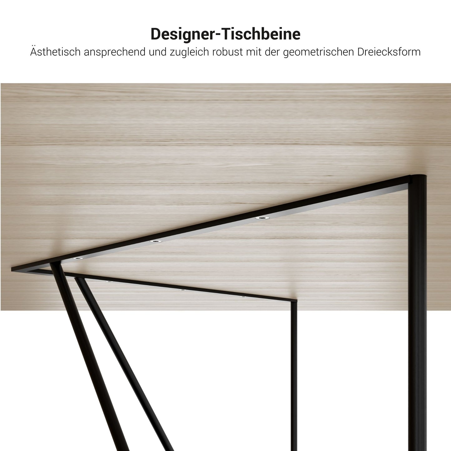 AIR Schreibtisch | 1600 - 2000 mm, elektrifiziert, integriertes Sideboard, Sandesche