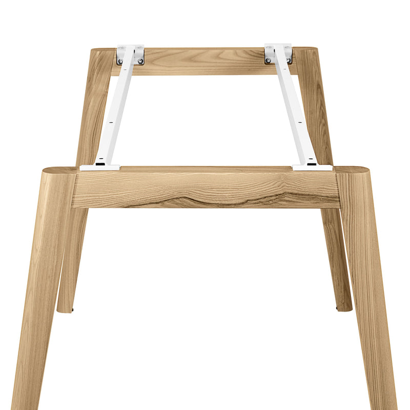 NOVA WOOD Schreibtisch | Massivholz-Gestell, 1600 x 800 mm, Weiß - 7 Main Image