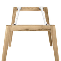 NOVA WOOD Schreibtisch | Massivholz-Gestell, 1600 x 800 mm, Weiß