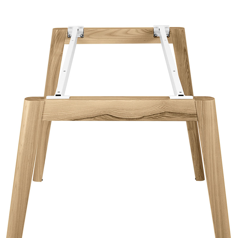 NOVA WOOD Tableau de réunion | Cadre en bois massif, 1600 x 800 mm, HPL blanc