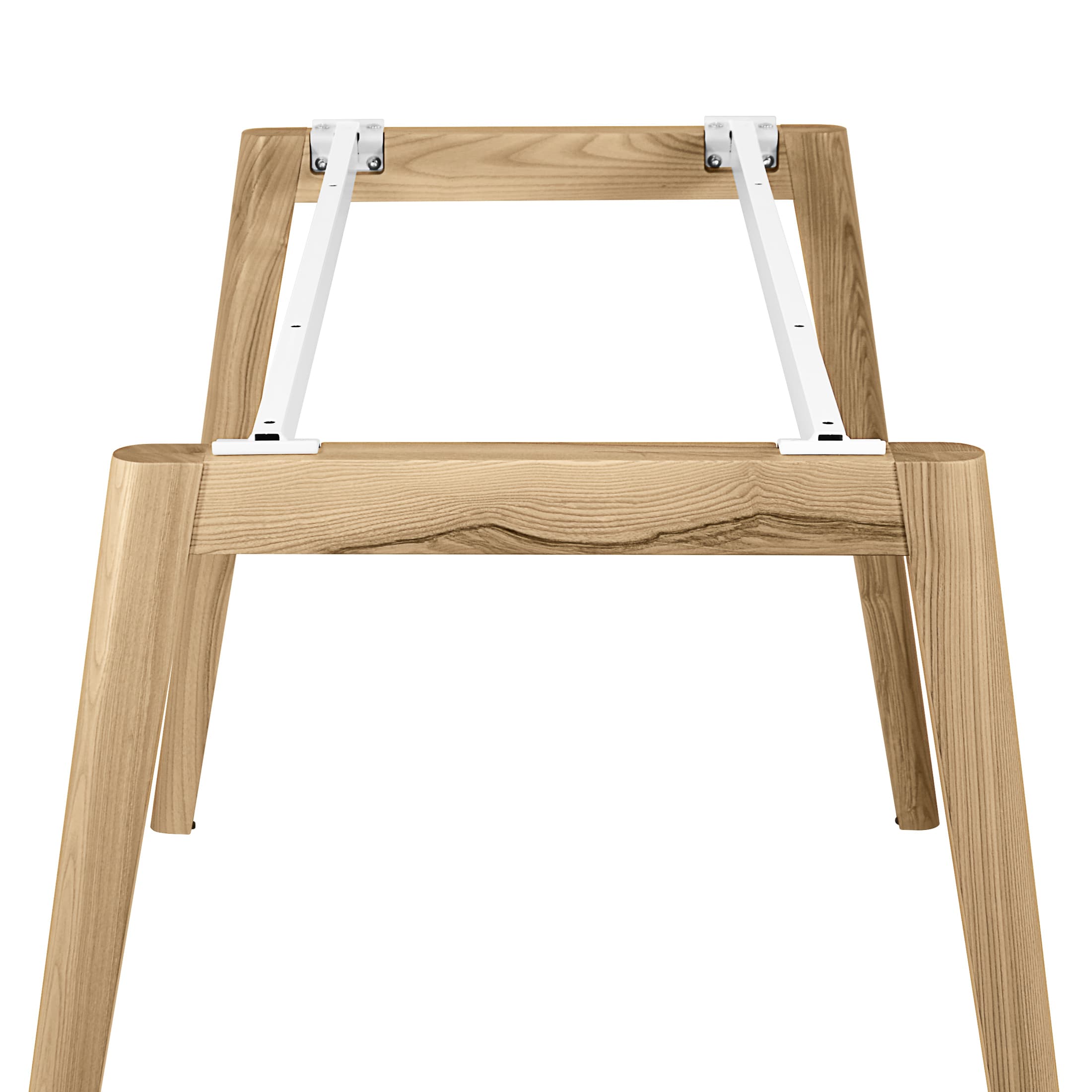 NOVA WOOD Scrivania | Telaio in legno massiccio, 1600 x 800 mm, HPL White